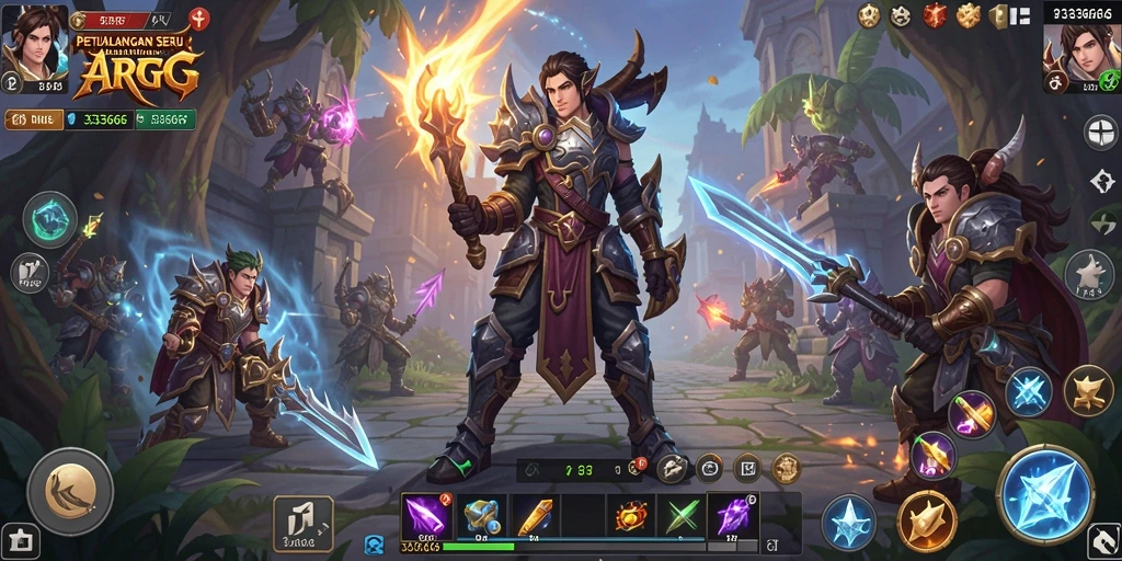 Tampilan seru gameplay ARPG 333666 dengan pertarungan aksi yang mendebarkan.
