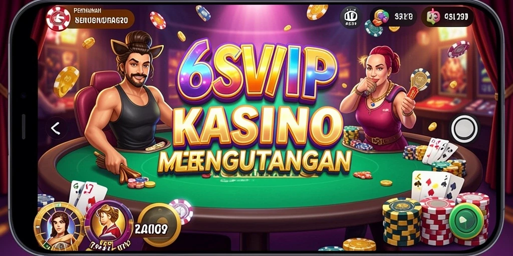 Tangkapan layar menunjukkan pengalaman bermain kasino yang mendebarkan di 6SVIP.