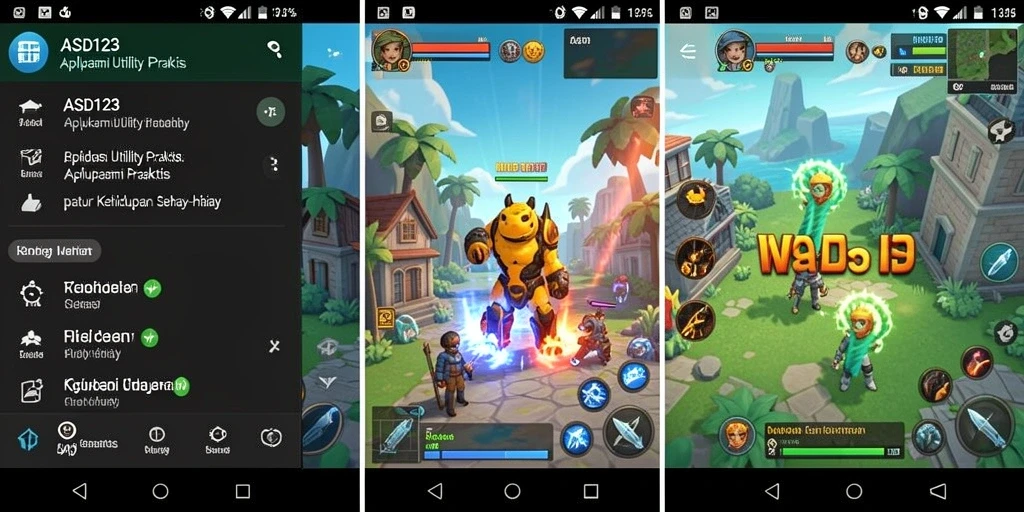 Screenshot utama aplikasi ASD123 yang menunjukkan fitur pengingat.