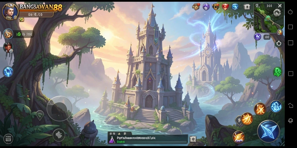 Screenshot BANGSAWAN88 menampilkan gameplay Tower Defense yang menarik.