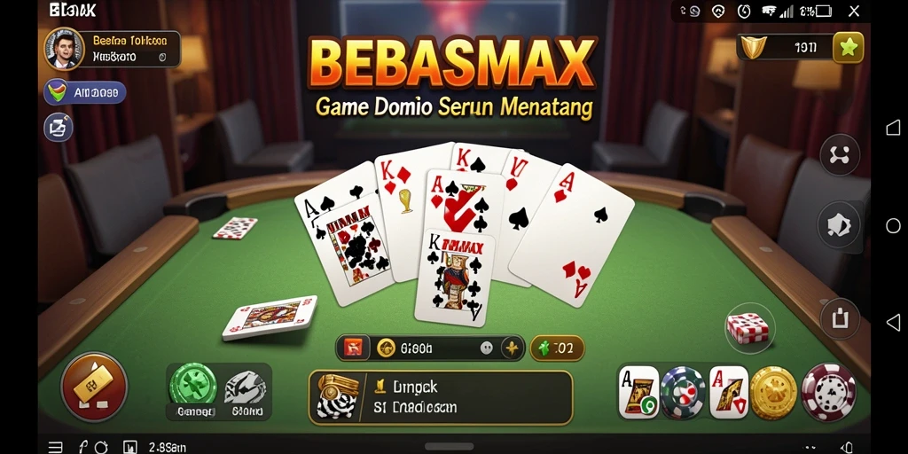 Tampilan gameplay seru di BEBASMAX, nikmati keseruan bermain Domino.