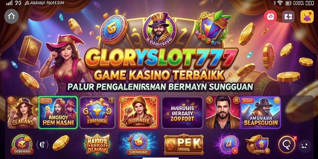 Tampilan gameplay GLORYSLOT777 yang menyenangkan dan penuh aksi.