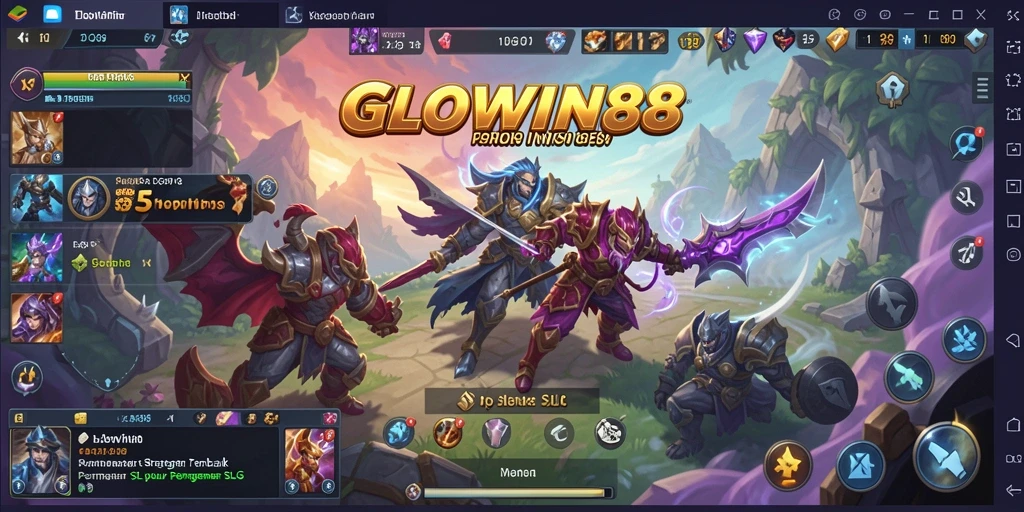Screenshot GLOWIN88 menampilkan momen epik dalam permainan strategi.