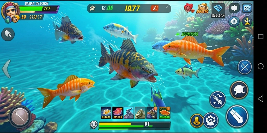 Tampilan gameplay yang seru dalam game Tembak Ikan IDA777.