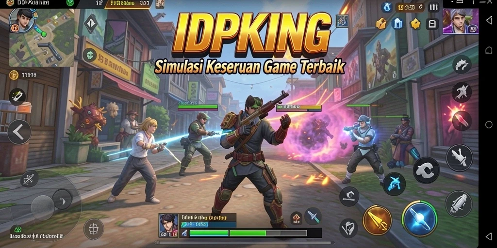 Tampilan gameplay menakjubkan dari IDPKING yang menunjukkan simulasi interaktif.
