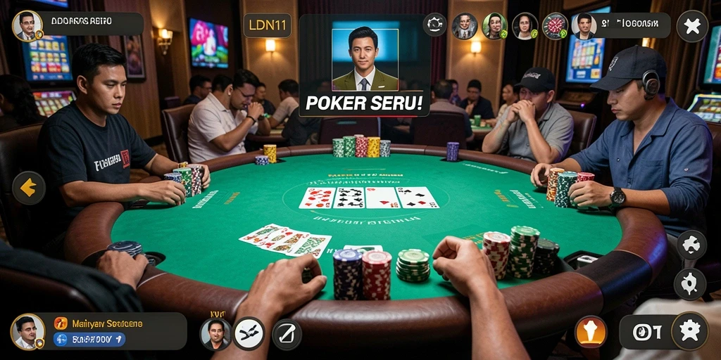 Tangkapan layar gameplay LDN11 yang menampilkan duel Poker yang mengasyikkan.