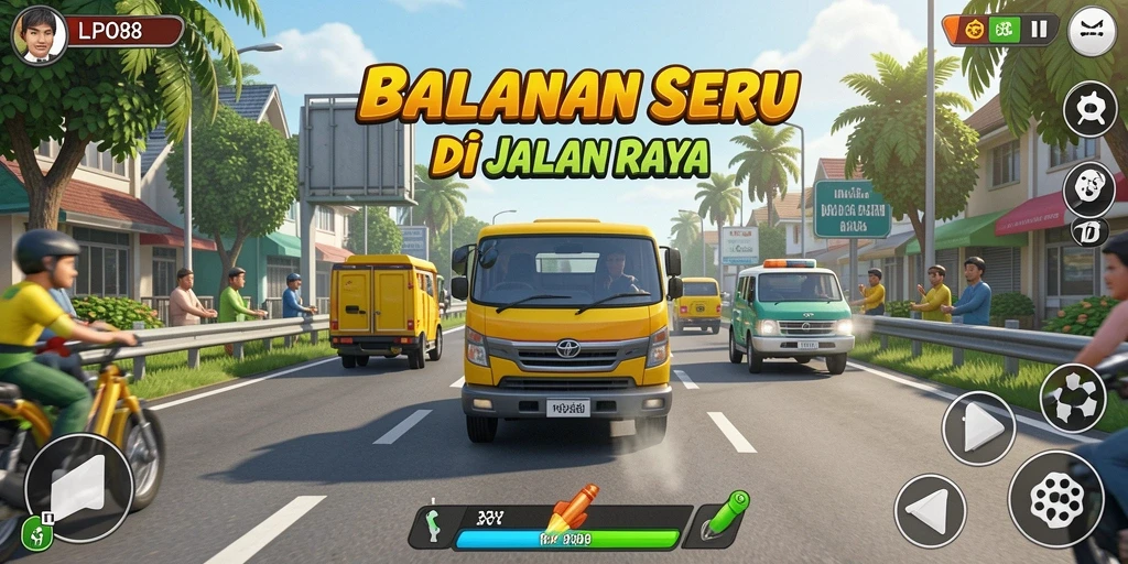 Gameplay menegangkan LPO88 saat balapan dengan mobil cepat.