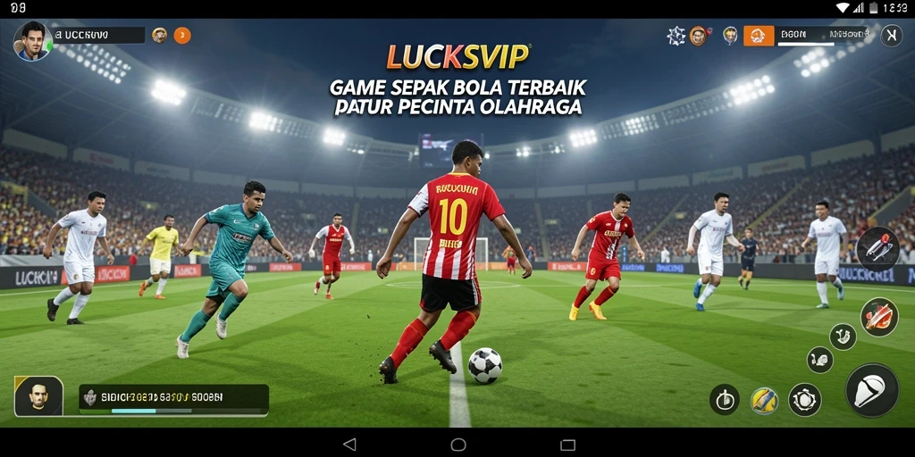 Tampilan gameplay menegangkan dalam pertandingan sepak bola LUCKSVIP.