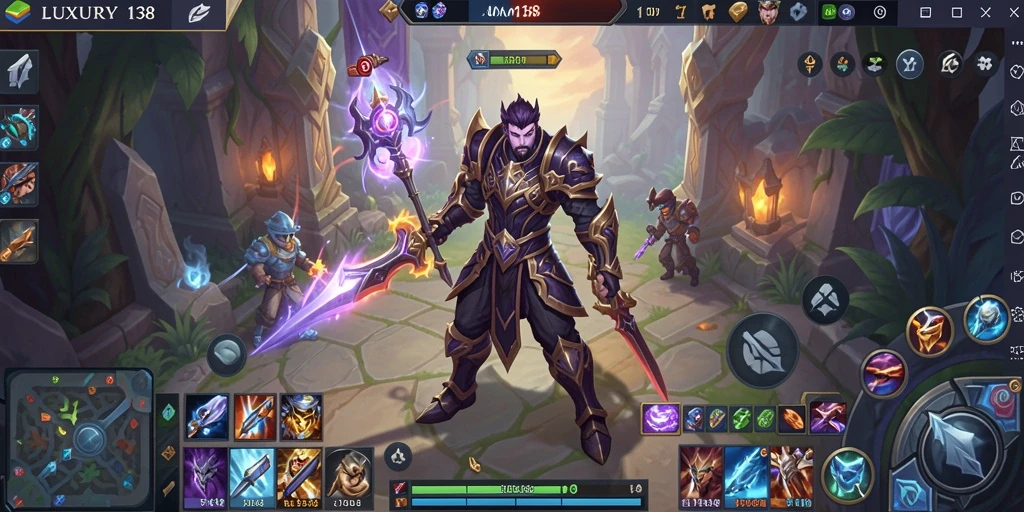 Tangkapan layar gameplay LUXURY138 menampilkan pertempuran seru antar karakter MOBA.