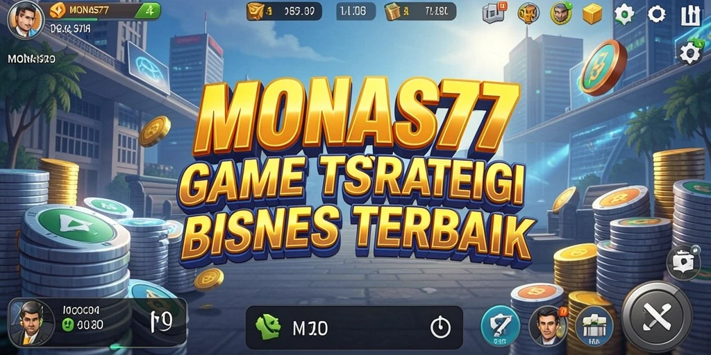Tampilan gameplay MONAS77 menampilkan strategi bisnis yang menarik.