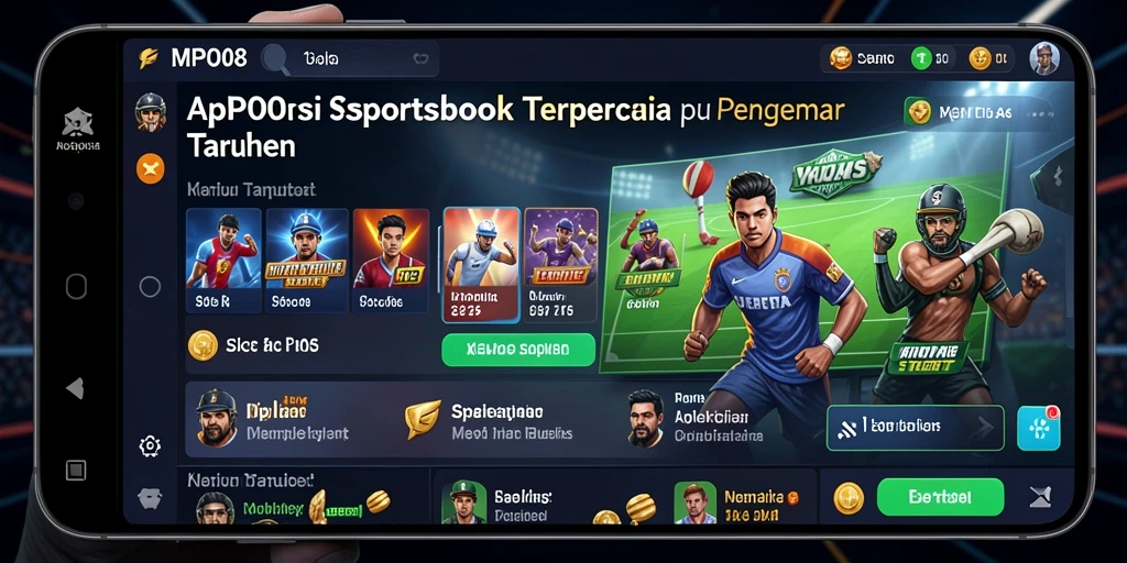 Tampilan utama MPO08 dengan berbagai pilihan taruhan olahraga.