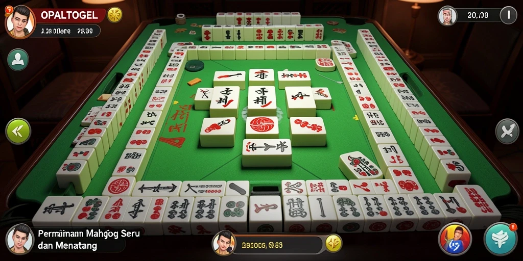 Screenshot OPALTOGEL menampilkan gameplay Mahjong yang seru dan mendalam.