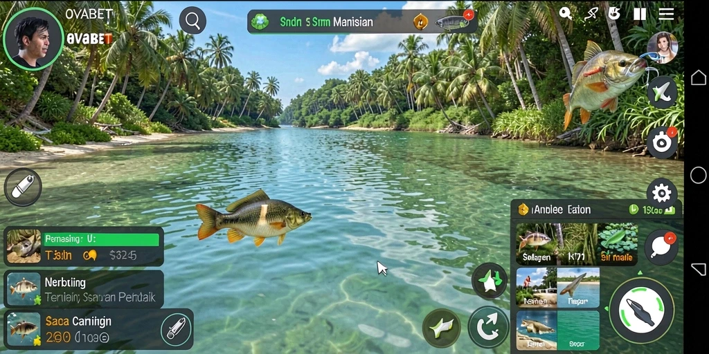 Tangkapan ikan besar dalam gameplay OVABET.