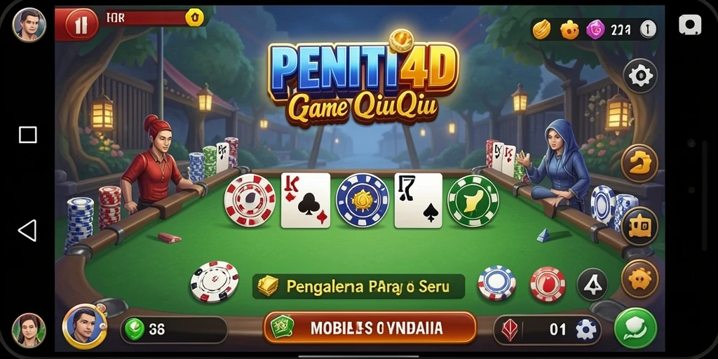 Tampilan gameplay QiuQiu yang seru dan menegangkan.