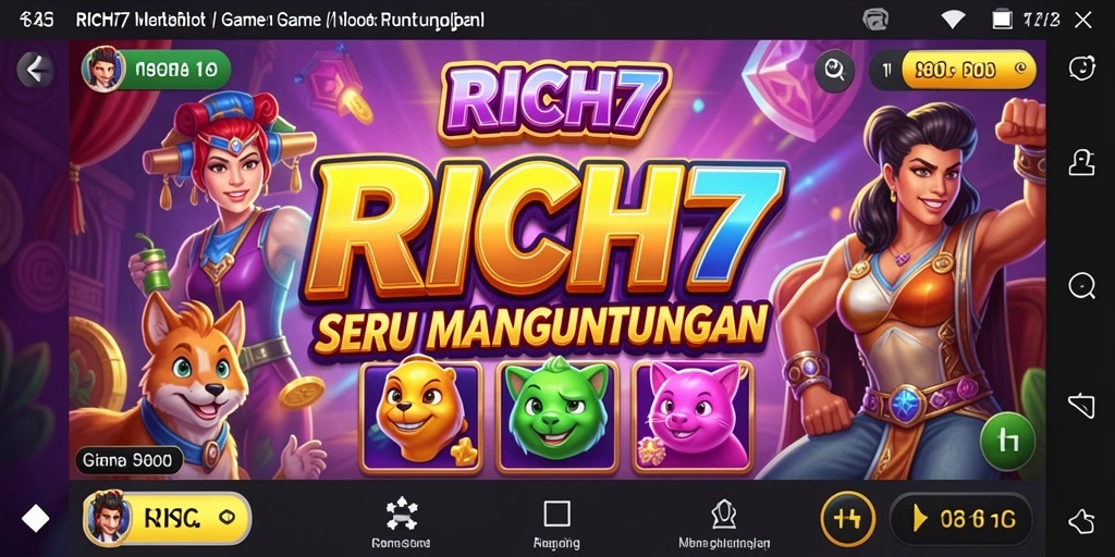 Screenshot gameplay RICH7 yang menunjukkan keseruan bertema Slot.
