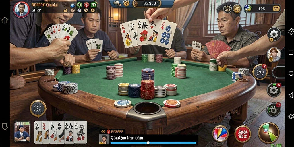 Tampilan gameplay seru dalam permainan QiuQiu RPRPRP.