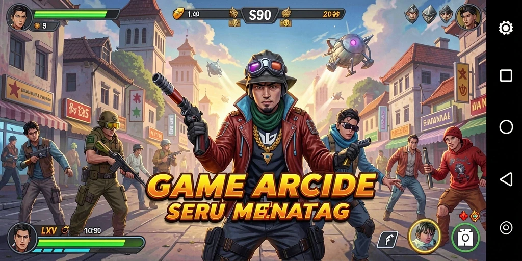 Tangkapan layar S80 menampilkan gameplay seru dengan karakter arcade.