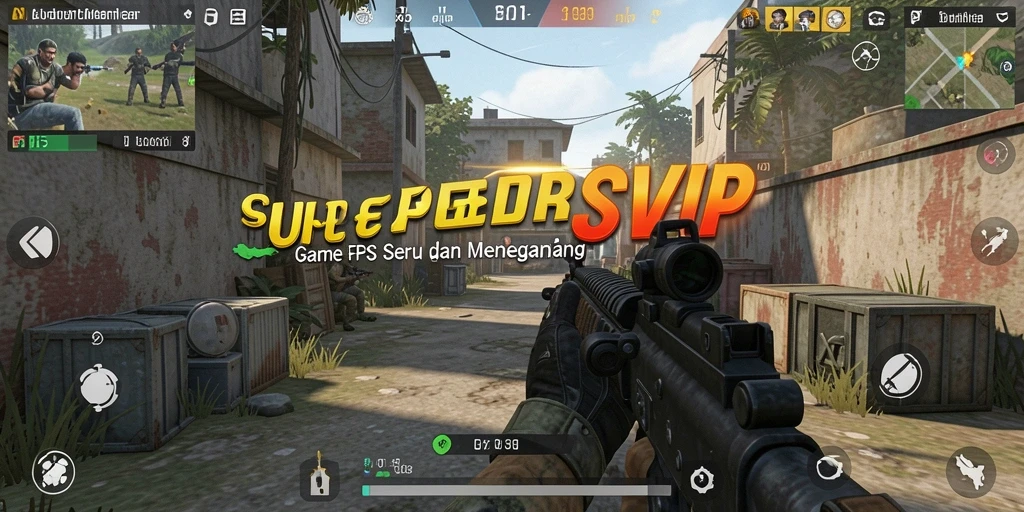 Tangkapan layar gameplay SUPERSVIP yang memperlihatkan aksi luar biasa dalam FPS.
