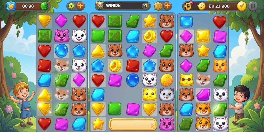 Tampilan gameplay WINIDN yang menarik dan penuh warna.