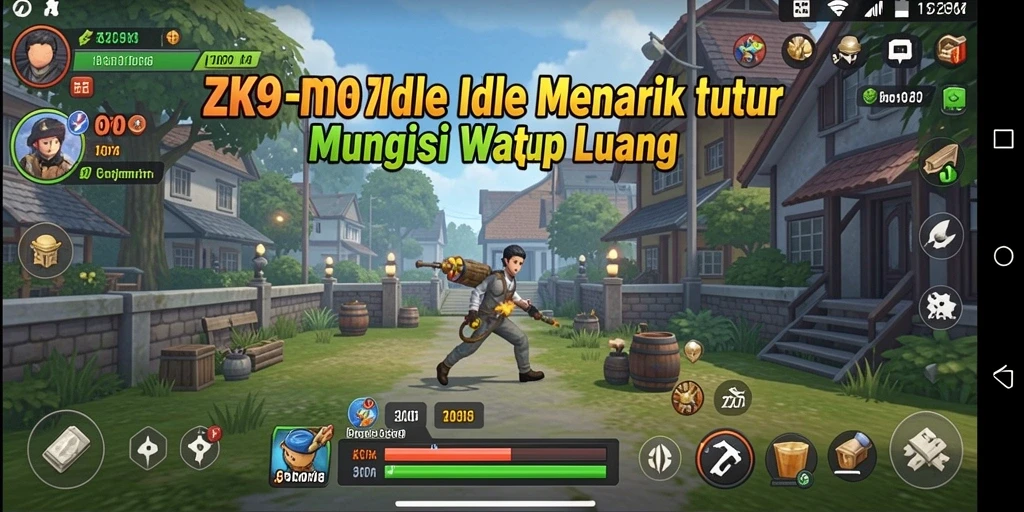 Tangkapan layar ZK9 menampilkan gameplay Idle yang menarik dan menenangkan.