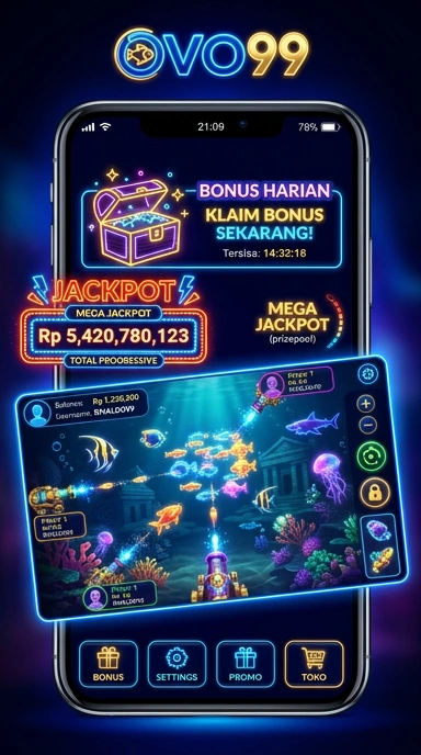 Antarmuka utama ovo99 yang bersih dan mudah diakses.